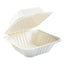 Bagasse Pfas-free Food Containers, 1-compartment, 6 X 6 X 3.19, White, Bamboo/sugarcane, 500/carton