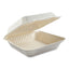 Bagasse Pfas-free Food Containers, 1-compartment, 9 X 1.93 X 9, White, Bamboo/sugarcane, 100/carton