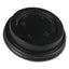 Hot Cup Lids, Fits 10 Oz To 20 Oz Hot Cups, Black, 1,000/carton