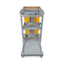 Janitor's Cart, Plastic, 4 Shelves, 1 Bin, 22" X 44" X 38", Gray
