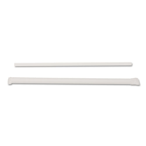 Jumbo Straws, 7.75", Plastic, Translucent, Unwrapped, 250/pack, 50 Packs/carton
