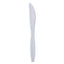 Heavyweight Wrapped Polypropylene Cutlery, Knife, White, 1,000/carton