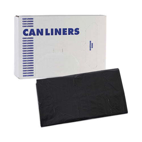 Linear Low Density Industrial Can Liners, 45 Gal, 0.7 Mil, 40 X 46, Black, 100/carton