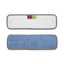 Microfiber Mop Head, Blue, 18 X 5, Split Microfiber, Hook And Loop Back, Dozen