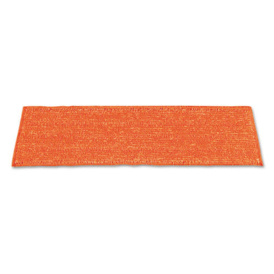 Microfiber Mop Head, Blue, 18 X 5, Split Microfiber, Hook And Loop Back, Dozen