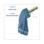 Microfiber Looped-end Wet Mop Head, Medium, Blue