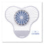 Urinal Screen With Non-para Cleaner Block, Green Apple Scent, 3.25 Oz, Blue/white, 12/box