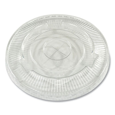 Crystal-clear Cold Cup Straw-slot Lids, Fits 9 To 10 Oz Pet Cups, 1,000/carton
