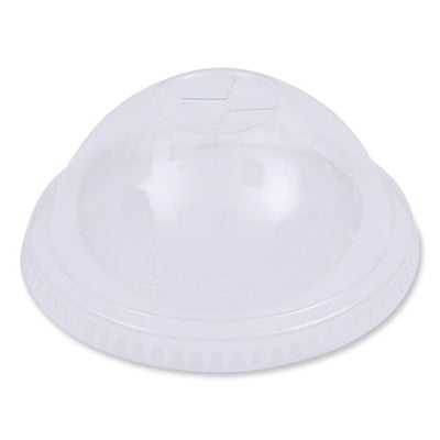 Pet Cold Cup Dome Lids, Fits 12 Oz To 24 Oz Plastic Cups, Clear, 100 Lids/sleeve, 10 Sleeves/carton