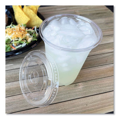 Pet Cold Cup Lids, Fits 12 Oz To 24 Oz Plastic Cups, Clear, 1,000/carton