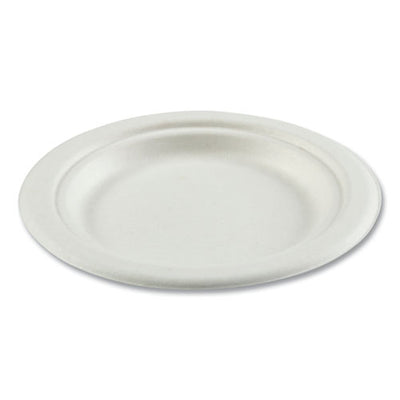 Bagasse Pfas-free Dinnerware, Plate, 6" Dia, White, 1,000/carton