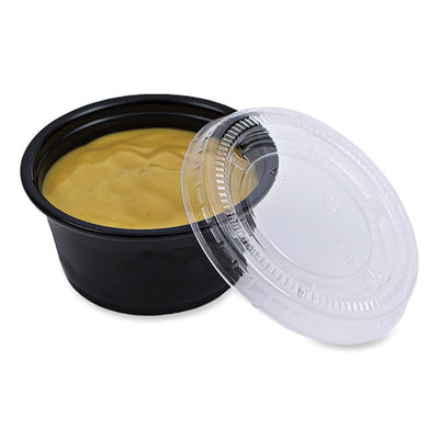 Souffle/portion Cup Lids, Fits 2 Oz Portion Cups, Clear, 2,500/carton