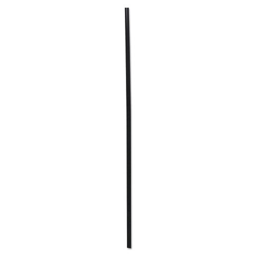 Cocktail Straws, 8", Polypropylene, Black, 5,000/carton
