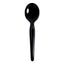 Heavyweight Polystyrene Cutlery, Soup Spoon, Black, 1000/carton