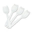 Mediumweight Polypropylene Cutlery, Spork, White, 1000/carton