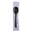 Heavyweight Wrapped Polypropylene Cutlery, Soup Spoon, Black, 1,000/carton
