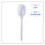 Mediumweight Wrapped Polypropylene Cutlery, Soup Spoon, White, 1,000/carton