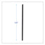 Single-tube Stir-straws, 5.25", Polypropylene, Black, 1,000/pack, 10 Packs/carton