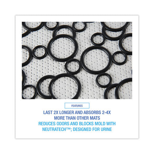 Urinal Mat 2.0, Rubber, 17.5 X 20, Black/white, 6/carton