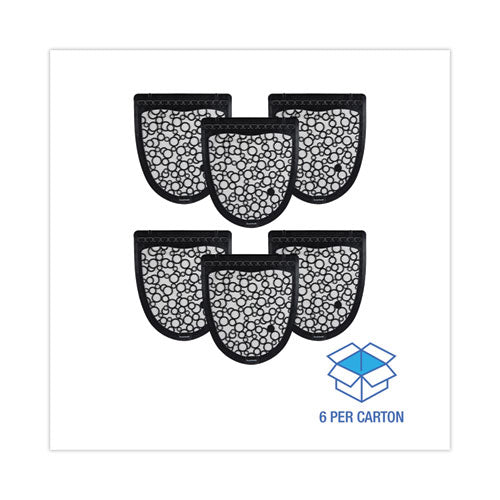 Urinal Mat 2.0, Rubber, 17.5 X 20, Black/white, 6/carton