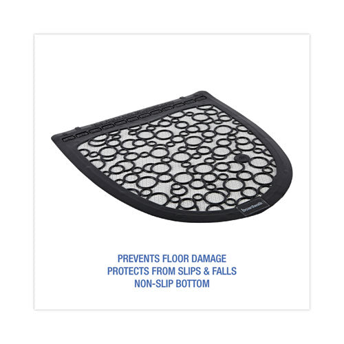Urinal Mat 2.0, Rubber, 17.5 X 20, Black/white, 6/carton