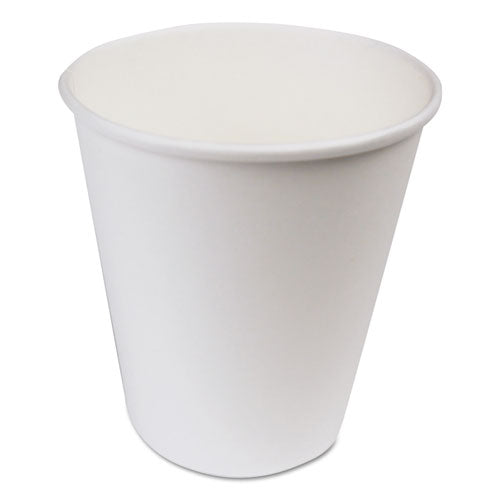 Paper Hot Cups, 20 Oz, White, 12 Cups/sleeve, 50 Sleeves/carton