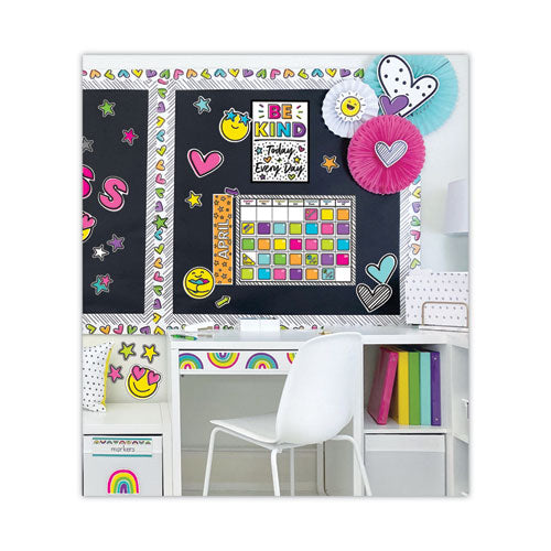 Calendar Bulletin Board Set, Kind Vibes, 129 Pieces