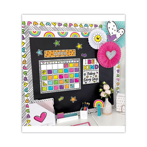 Calendar Bulletin Board Set, Kind Vibes, 129 Pieces