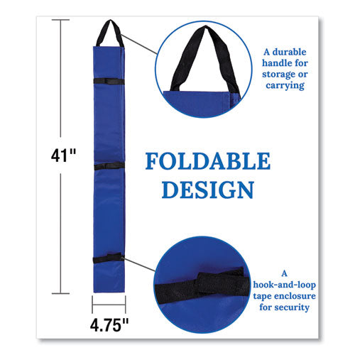 Border Storage Pocket Chart, Blue/clear, 41" X 24.5"