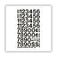 Press-on Vinyl Numbers, Self Adhesive, Black, 1"h, 44/pack