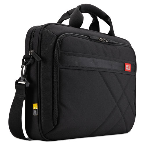 Diamond Laptop Briefcase,  Fits Devices Up To 17", Nylon, 17.3 X 3.2 X 12.5, Black