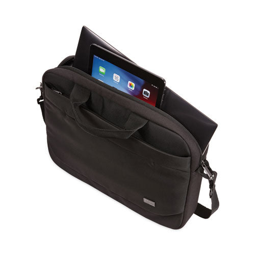 Advantage Laptop Attache, Fits Devices Up To 15.6", Polyester, 16.1 X 2.8 X 13.8, Black