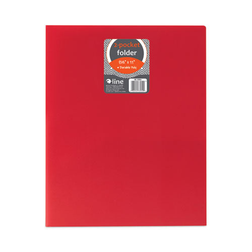 Two-pocket Heavyweight Poly Portfolio Folder, 11 X 8.5, Red, 25/box