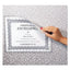 Cubicle Keepers Hook And Loop-backed Display, 9.2 X 11.41, Velcro Mount, Clear, 25/pack