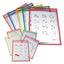 Reusable Dry Erase Pockets, 9 X 12, Assorted Neon Colors, 10/pack