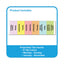 Zippered Binder With Expanding File, 2" Expansion, 7 Sections, Zipper Closure, 1/6-cut Tabs, Letter Size, Bright Blue