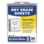 Self-stick Dry Erase Sheets, 8.5 X 11, White Surface, 25/box