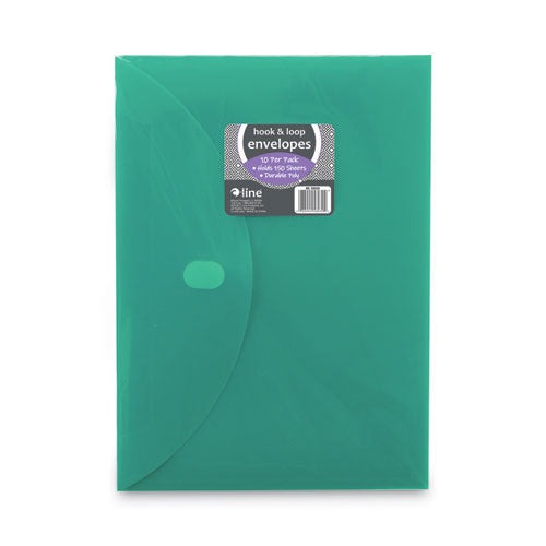 Reusable Poly Envelope, Hook/loop Closure, 8.5 X 11, Assorted Colors, 10/pack