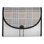 Plaid Design Expanding Files, 1.5" Expansion, 13 Sections, Cord/hook Closure, 1/6-cut Tabs, Letter Size, Gray Plaid