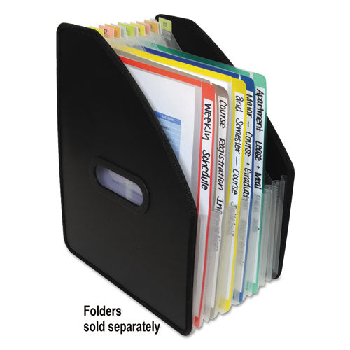 Vertical Expanding File, 10" Expansion, 13 Sections, 1/12-cut Tabs, Letter Size, Black