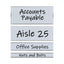 Clear Magnetic Label Holders, Side Load, 6 X 0.5, 10/pack
