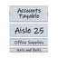 Clear Magnetic Label Holders, Side Load, 6 X 1, 10/pack