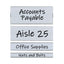 Clear Magnetic Label Holders, Side Load, 6 X 2, 10/pack