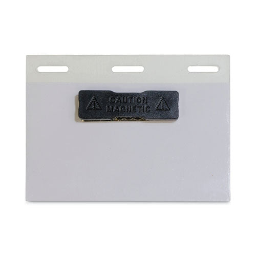 Self-laminating Magnetic Style Name Badge Holder Kit, 2" X 3", Clear, 20/box