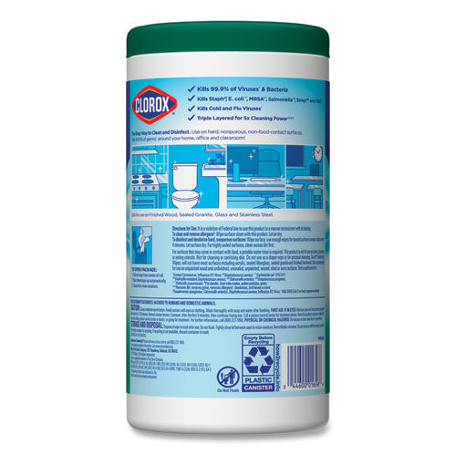 Disinfecting Wipes, Fresh Scent, 7 X 8, Fresh Scent, White, 75/canister, 6 Canisters/carton