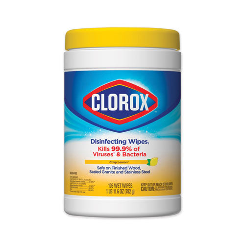 Disinfecting Wipes, Fresh Scent, 7 X 8, Fresh Scent, White, 75/canister, 6 Canisters/carton