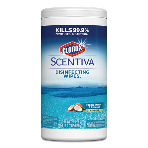Disinfecting Wipes, Fresh Scent, 7 X 8, Fresh Scent, White, 75/canister, 6 Canisters/carton