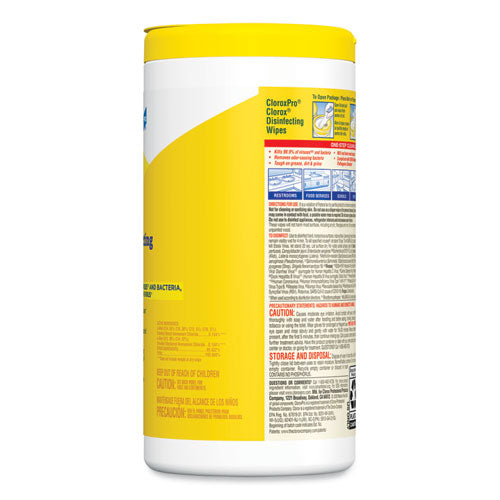 Disinfecting Wipes, 7 X 8, Lemon Fresh, 75/canister, 6/carton