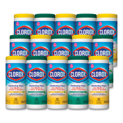 Disinfecting Wipes, 7 X 8, Fresh Scent/citrus Blend, 35/canister, 3/pack, 5 Packs/carton