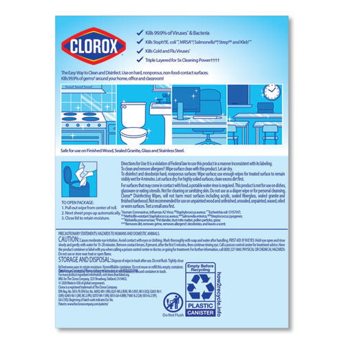 Disinfecting Wipes, 7 X 8, Fresh Scent/citrus Blend, 35/canister, 3/pack, 5 Packs/carton